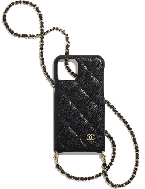 chanel court case|Chanel phone case with chain.